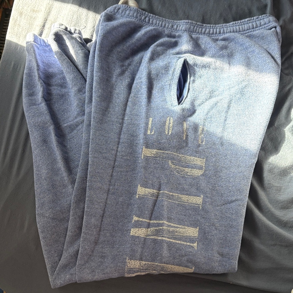 PINK Victoria's Secret women’s Heather Blue Joggers, worn maybe twice.